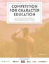 Competition for Character Education