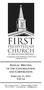 A congregation of the Presbyterian Church (USA) Organized in 1855 FEBRUARY 15, :30 AM