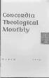 Concol2()io Theological. Monthly MARCH 1956