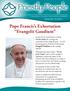 Pope Francis s Exhortation Evangelii Gaudium