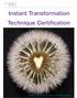 Instant Transformation Technique Certification