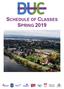 SCHEDULE OF CLASSES SPRING 2019