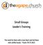 Small Groups Leader's Training