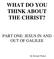 WHAT DO YOU THINK ABOUT THE CHRIST?