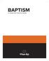 BAPTISM A CORAM DEO POSITION PAPER