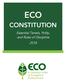 ECO CONSTITUTION. Essential Tenets, Polity, and Rules of Discipline 2018