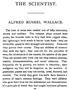 THE SCIENTIST. ALFRED RUSSEL WALLACE.