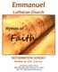 Emmanuel. Lutheran Church. REFORMATION SUNDAY October 29, :15 a.m.