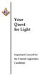 Your Quest for Light. Important Counsel for the Entered Apprentice Candidate