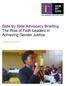 Side by Side Advocacy Briefing The Role of Faith Leaders in Achieving Gender Justice. September 2018