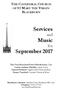 Services and Music for September 2017