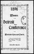 Conference. Detroit. rpinutcs. fortp=flrst Session. IKetbodist episcopal Cburcl), Z^ JU. Jlnnual WM. GRAHAM PRINTING CO., DETROIT*