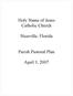Holy Name of Jesus Catholic Church. Niceville, Florida. Parish Pastoral Plan