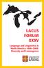 LACUS FORUM XXXV. Language and Linguistics in North America : Diversity and Convergence