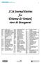 1724 Journal Entries for Éttienne de Veniard, sieur de Bourgmont