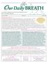 ur Daily BREATH Cope; don t mope. A newsletter published by PULMONARY REHABILITATION Inter-Community Hospital VOLUME XXII NUMBER 5 MAY 2018