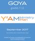 GOYA. Ministry Plan. grades September Ministry. Part of the Ministry Year