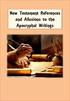 New Testament References and Allusions to the Apocryphal Writings