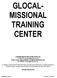GLOCAL- MISSIONAL TRAINING CENTER