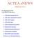 FEBRUARY New Beginning for ACTEA In this edition of ACTEA enews: 1. ACTEA's New Executive Director. 2. ACTEA's New Administrative Assistant