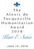 The Alexis de. Humanitarian Award 2018 Kurt E. Suter