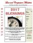 2017 blessings N E W S L E T T E R