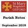 Parish Notes September 2018