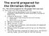 The world prepared for the Christian Church