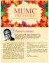 MUMC. message. Pastor s Notes