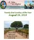 Twenty-first Sunday of the Year. August 26, 2018