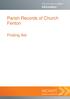 Parish Records of Church Fenton. Finding Aid