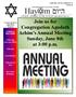 Join us for. Achim s Annual Meeting Sunday, June 8th at 3:00 p.m. A Message from the Rabbi. Yahrzeits. Contributions.