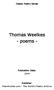 Thomas Weelkes - poems -