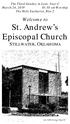 The Third Sunday in Lent, Year C March 24, 2019 The Holy Eucharist, Rite 2. Welcome to St. Andrew s Episcopal Church STILLWATER, OKLAHOMA