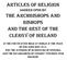 ARTICLES OF RELIGION. the Archbishops and Bishops and the rest of the clergy of Ireland