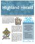 Highland Herald A PUBLICATION OF FIRST ANY CHURCH ANNUAL CONGREGATIONAL MEETING