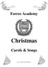 Forres Academy Christmas Carols & Songs