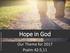 Image from:   Hope in God. Our Theme for 2017 Psalm 42:5,11