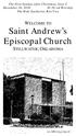WELCOME TO Saint Andrew s Episcopal Church
