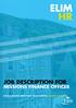JOB DESCRIPTION FOR MISSIONS FINANCE OFFICER ONE MOVEMEMENT, ONE MISSION, MANY CHURCHES, GROWING TOGETHER