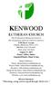 KENWOOD. Mission Statement: Welcoming, caring, and serving all through Christ s love.