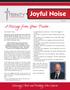 Joyful Noise. A Message from Your Pastor... Knowing Christ and Making Him Known APRIL 2017