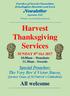 Harvest Thanksgiving Services