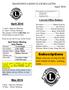 Subscriptions. MANGONUI LIONS CLUB BULLETIN April April Hope you are saving for the next round of dues, coming.
