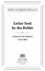 Letter Sent by the Rebbe