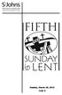 Sunday, March 25, 2012 Lent 5