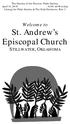 Welcome to St. Andrew s Episcopal Church