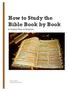 How to Study the Bible Book by Book