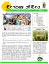 Echoes of Eco. Green Rameshwaram: Solar Smiles. Homage to Crop. August, 2014 Vivekananda Kendra- nardep Newsletter Vol:6 No:5.