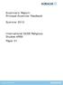 Examiners Report/ Principal Examiner Feedback. Summer International GCSE Religious Studies 4RS0 Paper 01